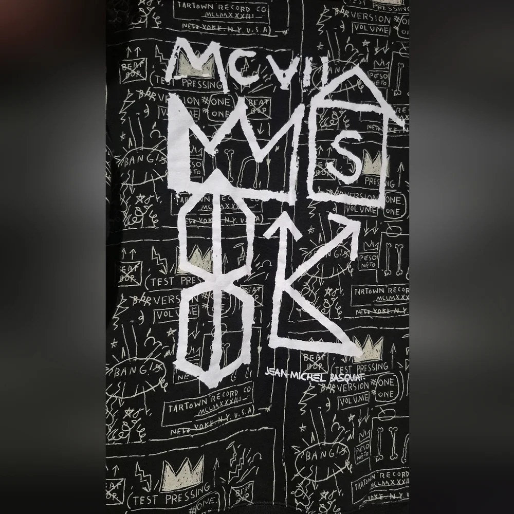 Basquiat Black Graphic Hoodie Sweater